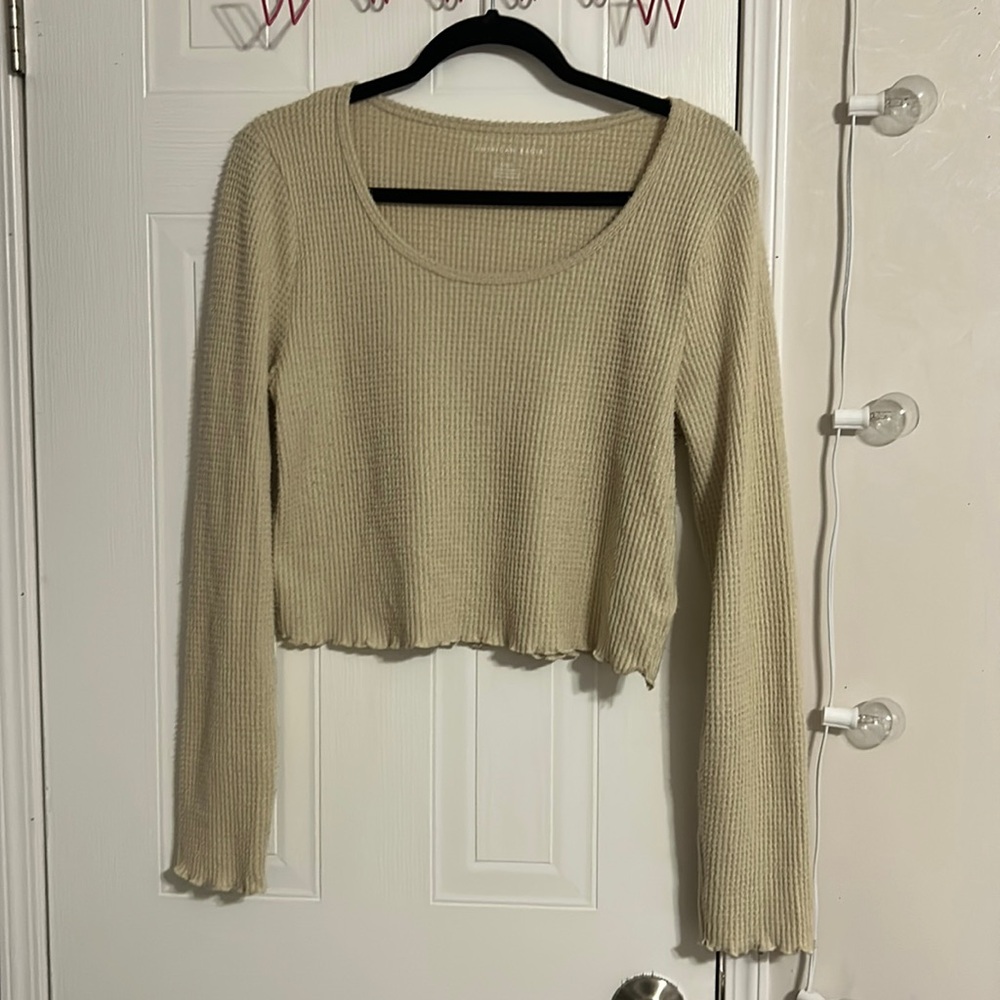 American Eagle waffle crop top